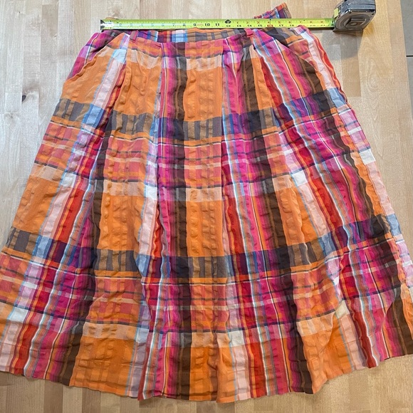 Anthropologie Multicolor Plaid Skirt - Picture 5 of 14